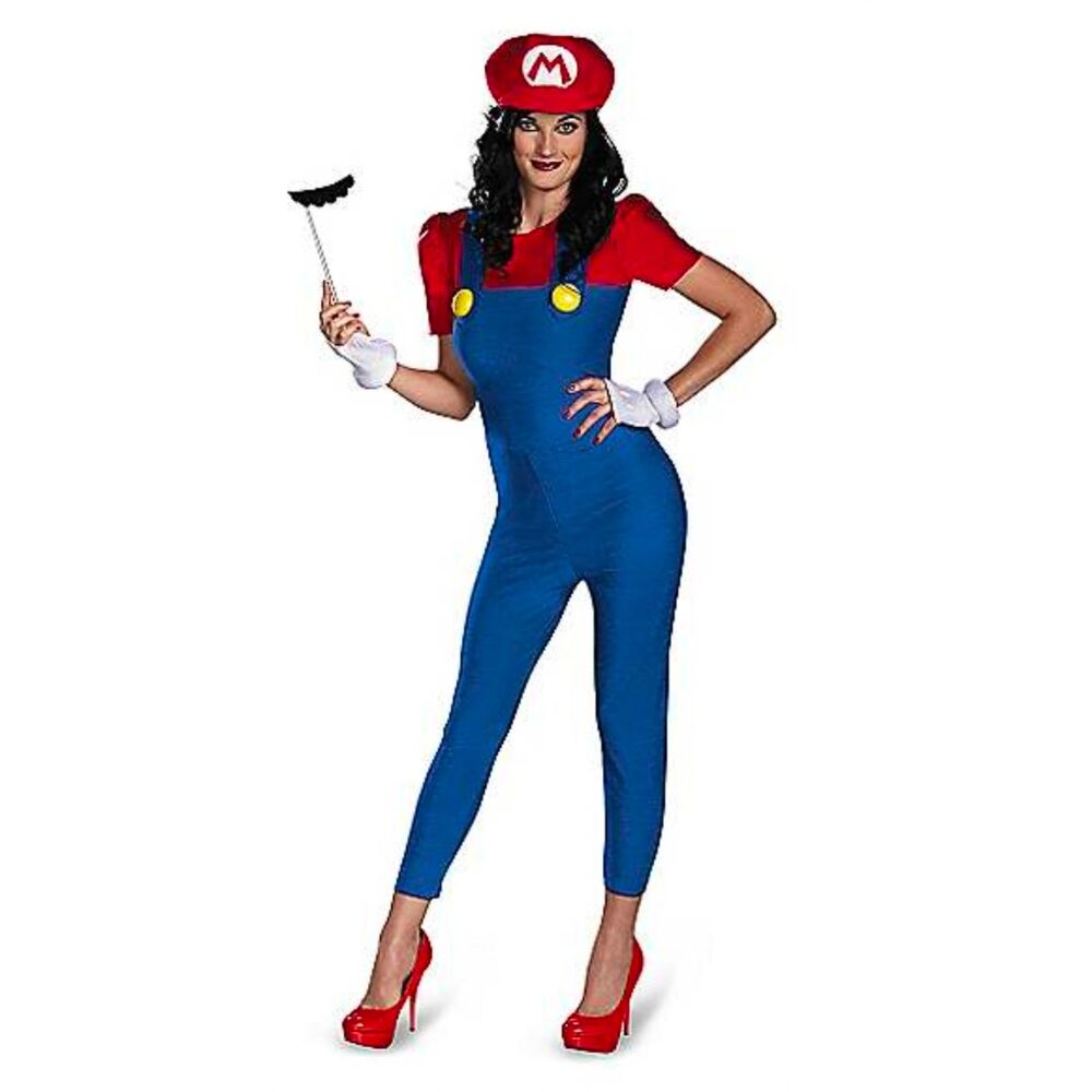 Women's Super Mario Costume – Adult Medium (8–10) – Official Nintendo Licensed